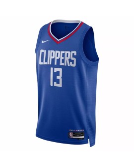 Nike Herren Swingman La Clippers Paul George No. 13 Blau 2022/23 Shirt mit Icon Edition