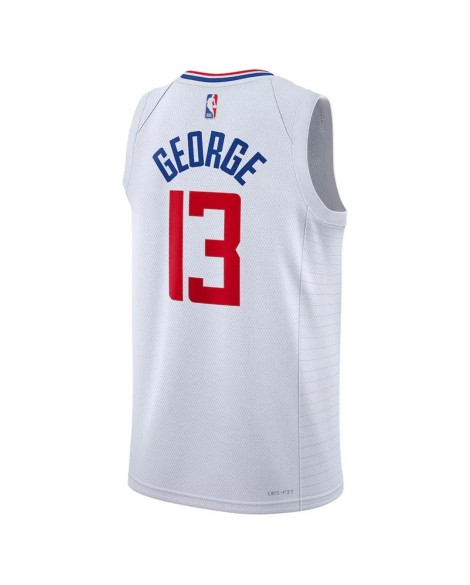 Herren Nike Swingman La Clippers Paul George No. 13 White 2022/23 Association Edition