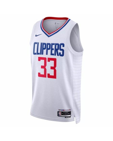 Nike Herren Nike Swingman La Clippers Nicolas Batum 33 White 2022/23 Association Edition