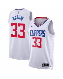 Nike Herren Nike Swingman La Clippers Nicolas Batum 33 White 2022/23 Association Edition