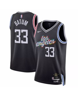 Nike Herren Nike Schwarz 2022/23 Nicolas Batum No. 33 Swingman La Clippers Shirt für Herren