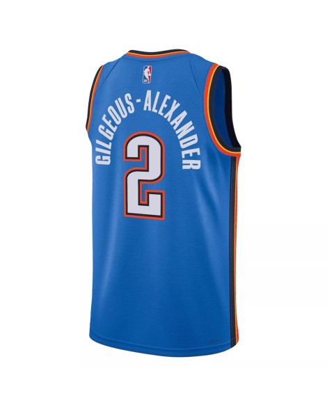 Nike Oklahoma City Thunder Shai Gilgeous Alexander Herren No.2 Swingman 2022/23 Blau Shirt mit Icon Edition