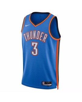 Nike Oklahoma City Thunder Josh Giddy Herren Blau 2022/23 Swingman Shirt mit Icon Edition