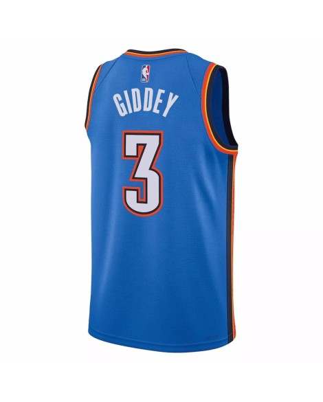 Nike Oklahoma City Thunder Josh Giddy Herren Blau 2022/23 Swingman Shirt mit Icon Edition