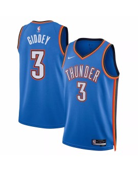 Nike Oklahoma City Thunder Josh Giddy Herren Blau 2022/23 Swingman Shirt mit Icon Edition