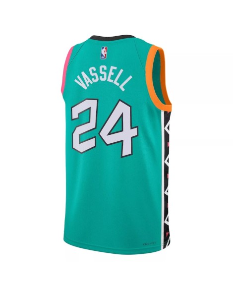 Herren Nike Green 2022/23 San Antonio Spurs Devin Vassell No. 24 Swingman Trikot für Herren