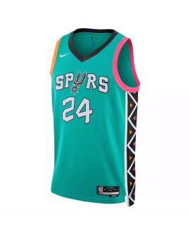 Herren Nike Green 2022/23 San Antonio Spurs Devin Vassell No. 24 Swingman Trikot für Herren