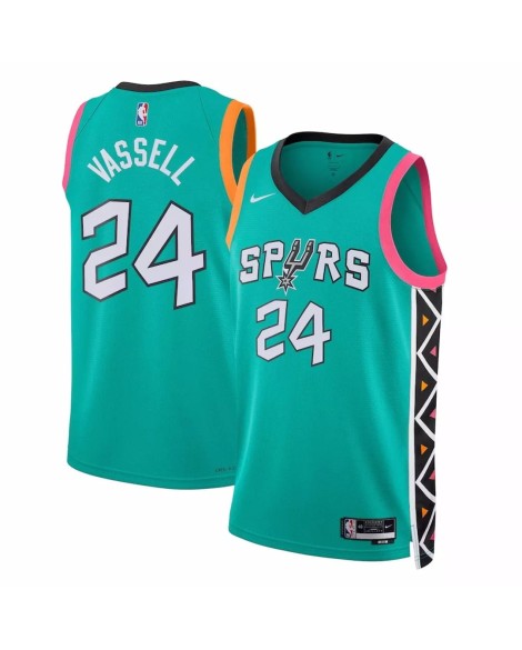 Herren Nike Green 2022/23 San Antonio Spurs Devin Vassell No. 24 Swingman Trikot für Herren