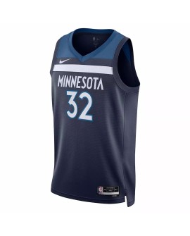 Nike Minnesota Timberwolves Karl Anthony Towns Herren Marineblau 2022/23 Swingman Shirt mit Icon Edition