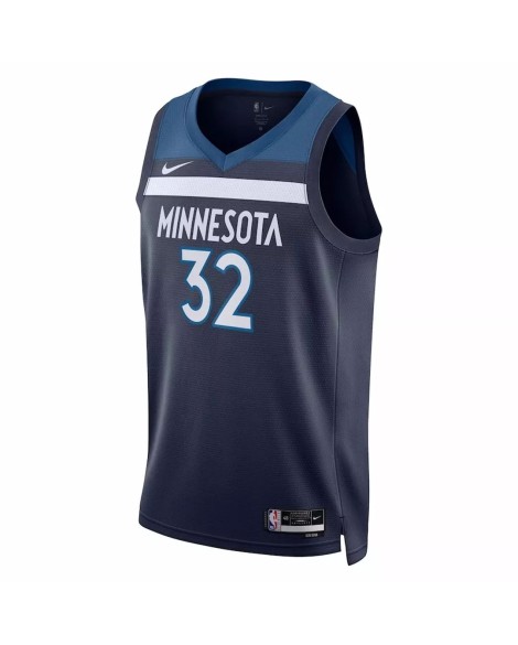 Nike Minnesota Timberwolves Karl Anthony Towns Herren Marineblau 2022/23 Swingman Shirt mit Icon Edition