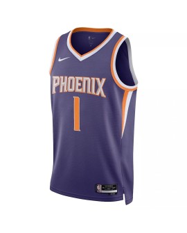 Swingman Phoenix Suns Devin Booker Herren 22/23 Lila No.1 Shirt mit Icon Edition