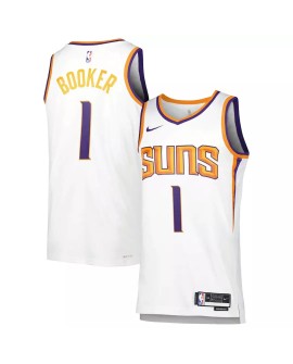 Swingman Phoenix Suns Devin Booker Herren 22/23 Weiß No.1 Shirt mit Association Edition