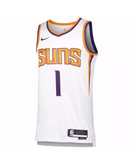 Swingman Phoenix Suns Devin Booker Herren 22/23 Weiß No.1 Shirt mit Association Edition
