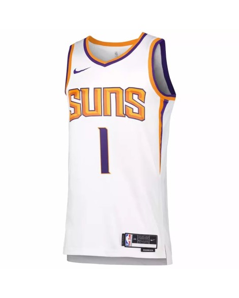 Swingman Phoenix Suns Devin Booker Herren 22/23 Weiß No.1 Shirt mit Association Edition