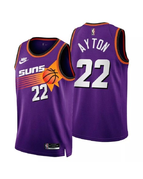 Herren Nike Phoenix Suns Deandre Ayton No. 22 Lila 2022/23 Swingman Shirt für Herren mit Classic Edition