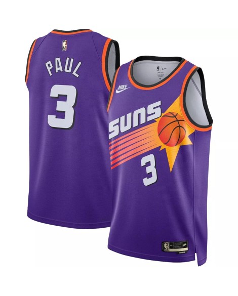 Herren Nike Phoenix Suns Chris Paul No. 3 Lila 2022/23 Swingman Shirt