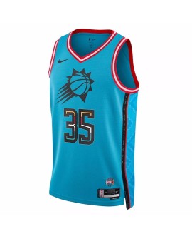 Swingman Phoenix Suns Kevin Durant Herren No. 35 Nike Turquoise 2022/23 Shirt mit City Edition