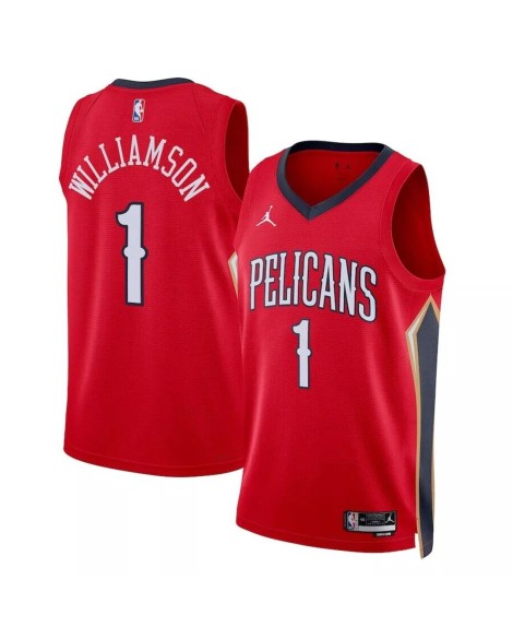 New Orleans Pelicans Red 22/23 Jordan Brand No.1 Jordan Brand Herren Sweatshirt mit Disclaimer Edition
