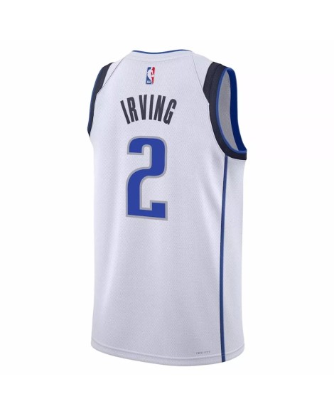 Herren Nike Swingman Dallas Mavericks Kyrie Irving 2022/23 Weiß No.2 Shirt für Herren