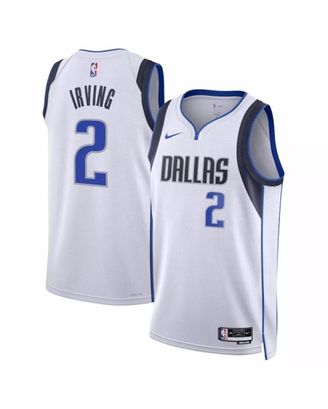 Herren Nike Swingman Dallas Mavericks Kyrie Irving 2022/23 Weiß No.2 Shirt für Herren