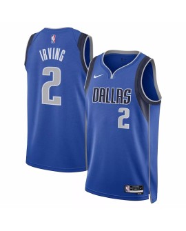 Herren Nike Swingman Dallas Mavericks Kyrie Irving 2022/23 Blau No.2 Shirt mit Icon Edition