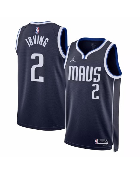 Dallas Mavericks Kyrie Irving No.2 Jordan Brand Navy 2022/23 Haftungsausschluss Swingman Trikot für Herren
