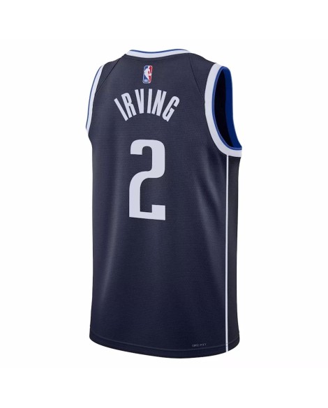 Dallas Mavericks Kyrie Irving No.2 Jordan Brand Navy 2022/23 Haftungsausschluss Swingman Trikot für Herren