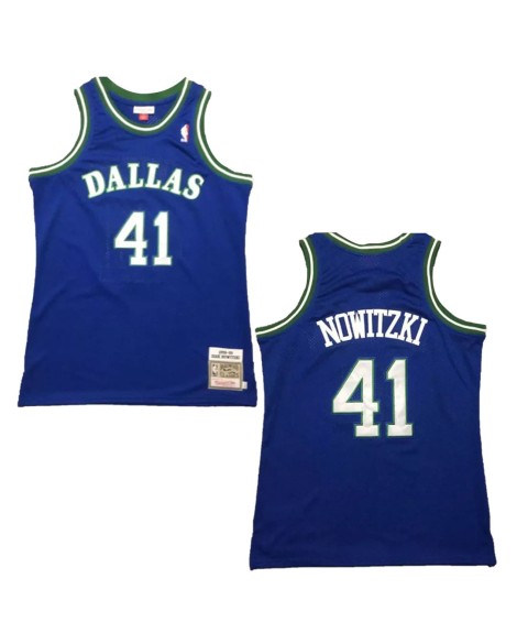 NBA Swingman Dallas Mavericks Nowitzki No. 41 Mitchell&Ness Blau 1998/99 Herren Trikot