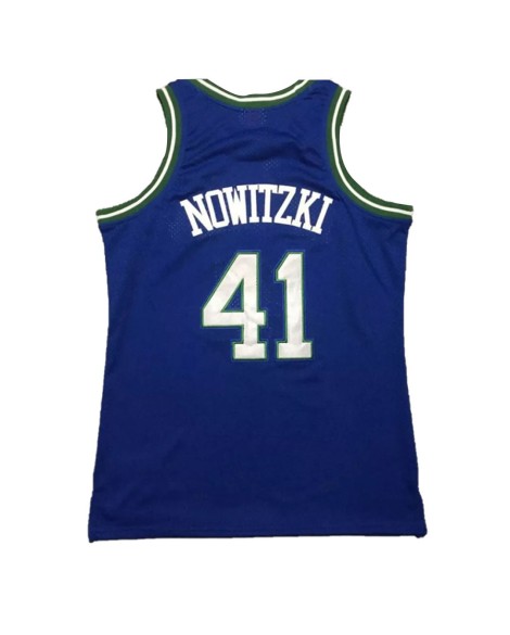 NBA Swingman Dallas Mavericks Nowitzki No. 41 Mitchell&Ness Blau 1998/99 Herren Trikot