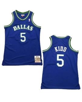 NBA Swingman Dallas Mavericks Kidd No. 5 Mitchell&Ness Blau 1994/95 Trikot für Herren