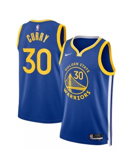 Herren Nike Royal 2022/23 Stephen Curry Golden State Warriors No. 30 Swingman Trikot mit Icon Version