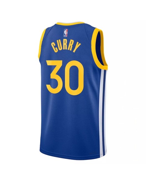 Herren Nike Royal 2022/23 Stephen Curry Golden State Warriors No. 30 Swingman Trikot mit Icon Version