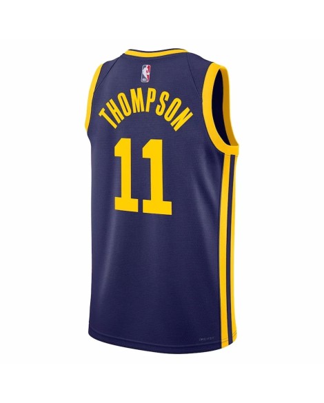 Herren Golden State Warriors No. 11 Jordan Brand Navy 22/23 Swingman Jersey mit Haftungsausschluss Edition