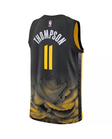 Golden State Warriors Herren Nike No. 11 Klay Thompson Swingman Shirt, schwarz, 2022/23, City Edition