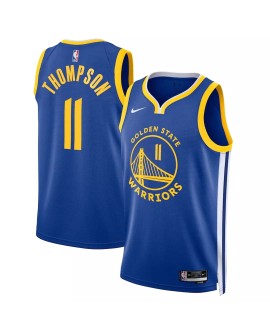 Herren Nike Royal 2022/23 Golden State Warriors No. 11 Swingman Klay Thompson Trikot mit Icon Version
