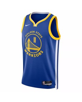 Herren Nike Royal 2022/23 Golden State Warriors No. 11 Swingman Klay Thompson Trikot mit Icon Version