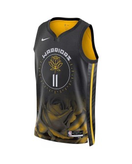 Golden State Warriors Herren Nike No. 11 Klay Thompson Swingman Shirt, schwarz, 2022/23, City Edition