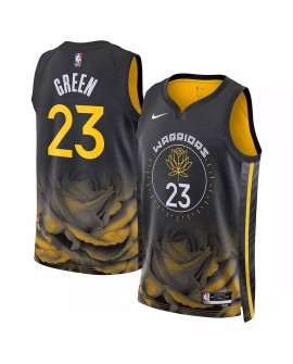 Herren Nike Schwarz 2022/23 Swingman Golden State Warriors Draymond Grün No. 23 Trikot upCity Edition