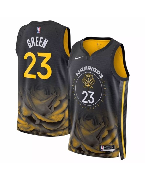 Herren Nike Schwarz 2022/23 Swingman Golden State Warriors Draymond Grün No. 23 Trikot upCity Edition