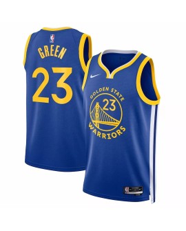 Maillot Swingman Nike Royal #23 Golden State Warriors Draymond Green für homme.Édition Icon