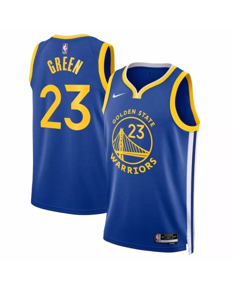 Maillot Swingman Nike Royal #23 Golden State Warriors Draymond Green für homme.Édition Icon