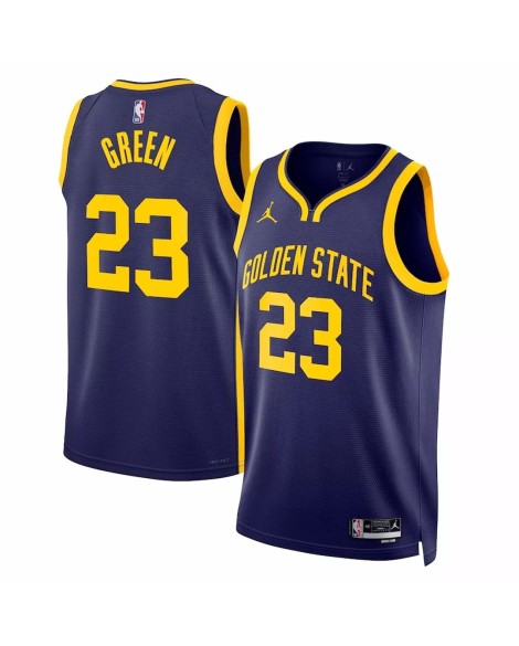 Herren Swingman Golden State Warriors Draymond Green No. 23 Jordan Brand Navy 22/23 Jersey mit Haftungsausschluss Edition
