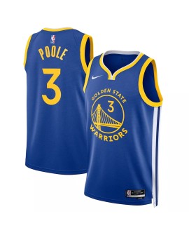 Herren Golden State Warriors Nike Royal 2022/23 Jordan Pool No. 3 Swingman Trikot mit Icon Version