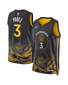 Golden State Warriors Herren Nike Schwarz 2022/23 Jordan Pool Swingman No. 3 Shirt UpCity Edition