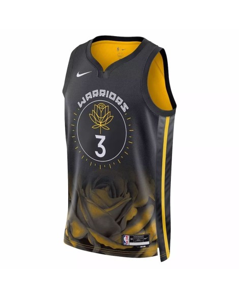 Golden State Warriors Herren Nike Schwarz 2022/23 Jordan Pool Swingman No. 3 Shirt UpCity Edition