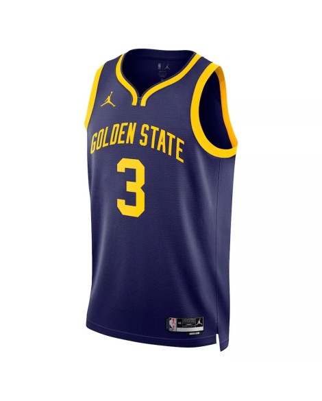 Herren Golden State Warriors Jordan Pool No. 3 Jordan Brand Navy 22/23 Swingman Shirt mit Disclaimer Edition