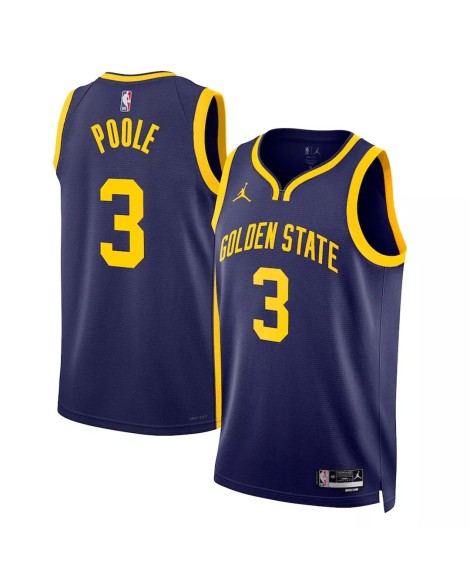 Herren Golden State Warriors Jordan Pool No. 3 Jordan Brand Navy 22/23 Swingman Shirt mit Disclaimer Edition