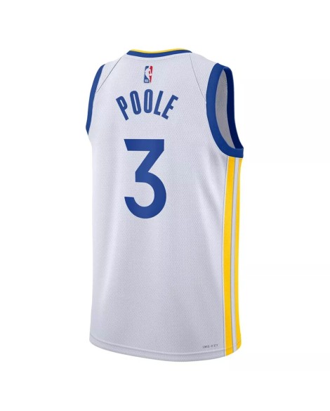 Herren Golden State Warriors Jordan Pool No. 3 Weiß 2022/23 Swingman Shirt mit Association Edition