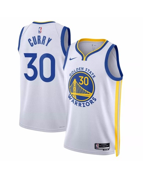 Herren Stephen Curry No. 30 White 2022/23 Golden State Warriors Swingman Jersey mit Association Edition