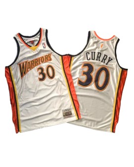 Mitchell&Ness Herren Golden State Warriors 2009/10 Season White Curry No. 30 Swingman NBA Trikot